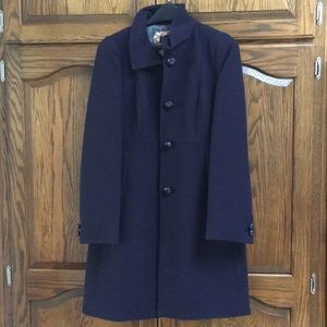 NWT J.Crew dark purple wool coat size 6